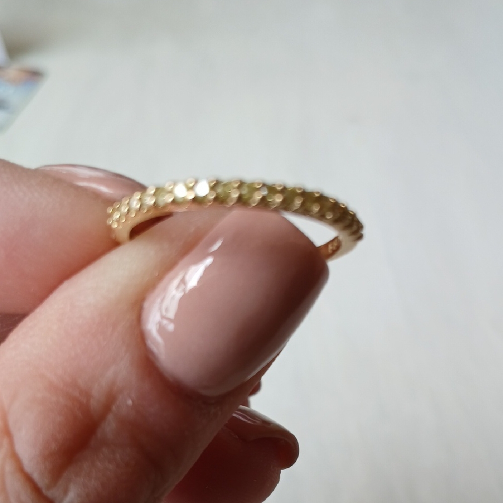 14k Solid Gold And Yellow Diamond Band